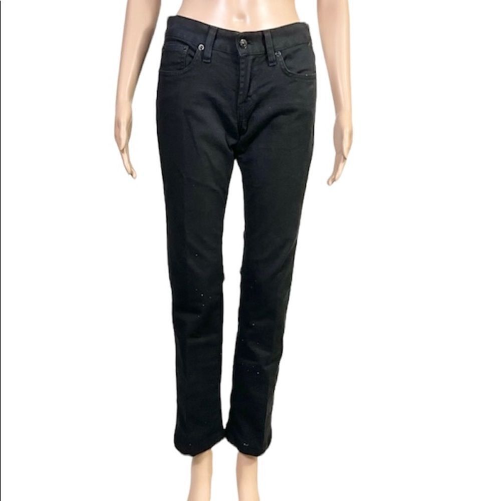 Ralph Lauren Black Label 867 black rhinestone straight leg jeans 28